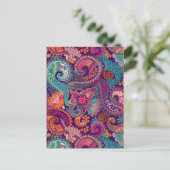 Paisley-Muster Postkarte (Stehend Vorderseite)