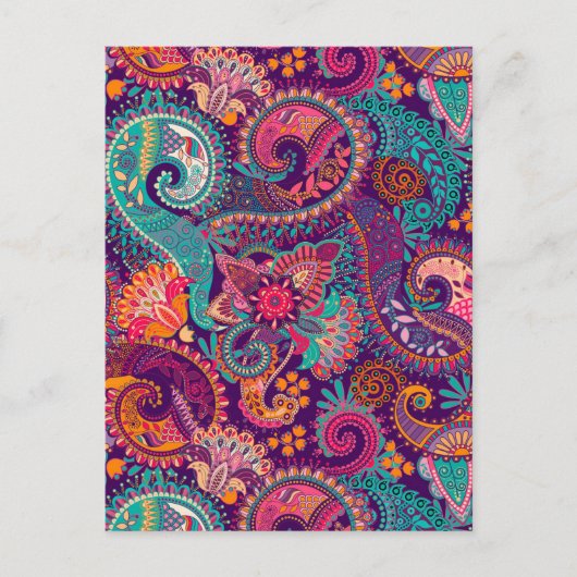 Paisley-Muster Postkarte (Vorderseite)