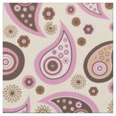 Paisley Muster rosa braun elegant Stoff (Nahaufnahme)