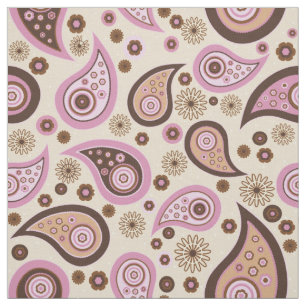 Paisley-Muster rosa braun elegant Stoff