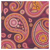 Paisley-Muster Rosa und Maronen Stoff (Nahaufnahme)