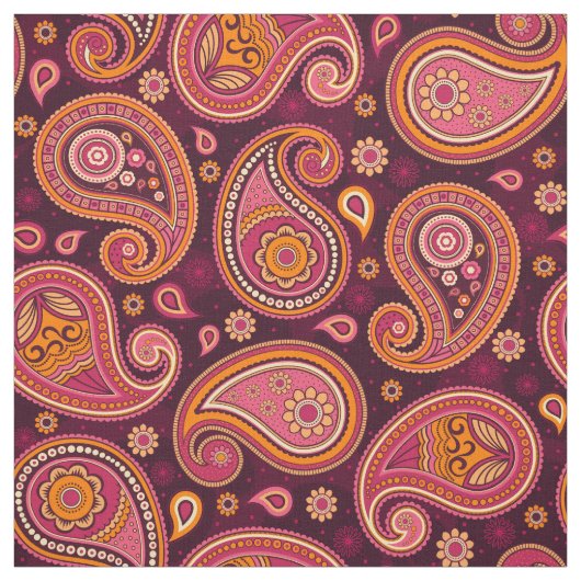 Paisley-Muster Rosa und Maronen Stoff (Muster)