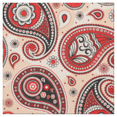 Paisley-Muster Rot-Maronen-Farbe Stoff (Nahaufnahme)