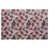 Paisley Muster rot schwarz und grau elegant Stoff (Fat Quarter (45,7 x 55,9 cm))