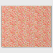 Paisley-Muster rot und grün Geschenkpapier (Flach)