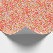 Paisley-Muster rot und grün Geschenkpapier (Ecke)