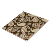 Paisley-Muster, Schokolade Brown und Tan Fliese (Seite)