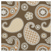 Paisley-Muster, Schokolade Brown und Tan Stoff (Nahaufnahme)