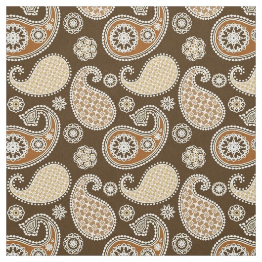 Paisley-Muster, Schokolade Brown und Tan Stoff (Muster)