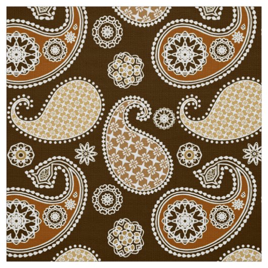 Paisley-Muster, Schokolade Brown und Tan Stoff (Muster)
