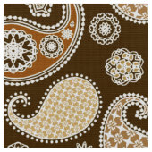 Paisley-Muster, Schokolade Brown und Tan Stoff (Nahaufnahme)
