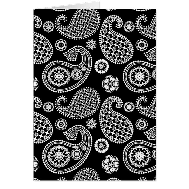 Paisley-Muster, Schwarz und Weiß (Vorne)