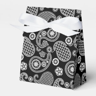Paisley-Muster, Schwarz und Weiß Geschenkschachtel