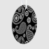 Paisley-Muster, Schwarz und Weiß Ornament (Vorderseite)