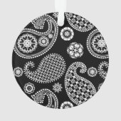Paisley-Muster, Schwarz und Weiß Ornament (Rückseite)