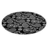 Paisley-Muster, Schwarz und Weiß Schneidebrett (Ecke)