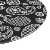 Paisley-Muster, Schwarz und Weiß Schneidebrett (Ecke)
