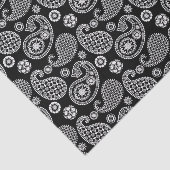 Paisley-Muster, Schwarz und Weiß Seidenpapier (Ausschnitt)