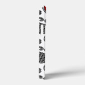 Paisley-Muster, Schwarz, Weiß und Rot Case-Mate iPhone Hülle (Rückseite / Rechts)