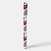 Paisley-Muster, Schwarz, Weiß und Rot Case-Mate iPhone Hülle (Rückseite / Rechts)