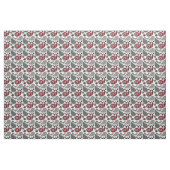 Paisley-Muster, Schwarz, Weiß und Rot Stoff (Yard (91,4 cm))