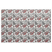 Paisley-Muster, Schwarz, Weiß und Rot Stoff (Fat Quarter (45,7 x 55,9 cm))
