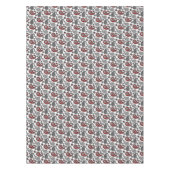 Paisley-Muster, Schwarz, Weiß und Rot Tischdecke (Vorderseite)