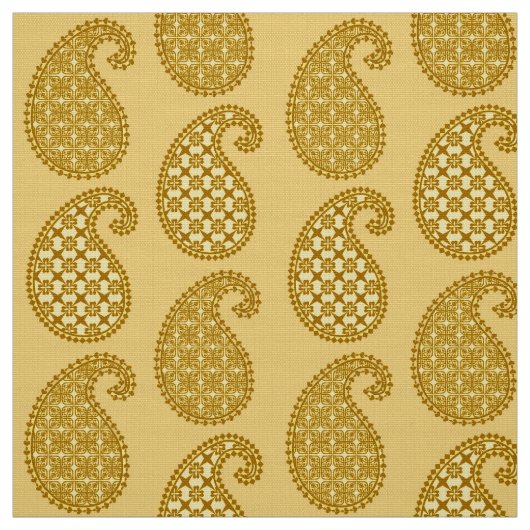 Paisley-Muster, Senfgold und blassgelb Stoff (Muster)