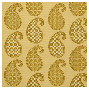 Paisley-Muster, Senfgold und hellgelbes Stoff