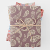Paisley-Muster Set von 3 Geschenkpapier (Beispiel)