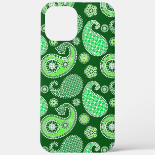 Paisley-Muster, Smaragd- und Jadegrün iPhone 12 Pro Max Hülle