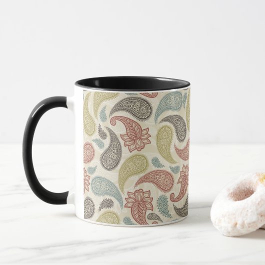 Paisley-Muster  Tasse (Mit Donut)