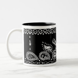 Paisley-Muster-Tassen Zweifarbige Tasse