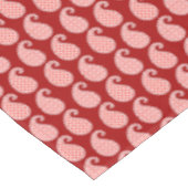 Paisley-Muster, tiefrot und weiß Tischdecke (Schrägansicht)