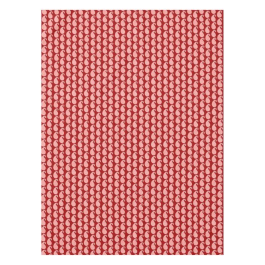 Paisley-Muster, tiefrot und weiß Tischdecke (Vorderseite)
