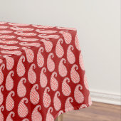 Paisley-Muster, tiefrot und weiß Tischdecke (Beispiel)