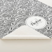Paisley-Muster Tinte Mono-Namen Sherpa Decke Sherpadecke (3/4)