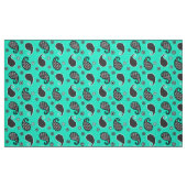 Paisley-Muster, türkis, schwarz und weiß Stoff (Fat Quarter (45,7 x 55,9 cm))