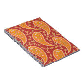 Paisley-Muster. Türkische Gurke. Maroon-orange Notizblock (Rechte Seite)