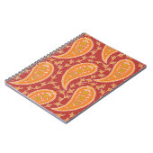 Paisley-Muster. Türkische Gurke. Maroon-orange Notizblock (Linke Seite)