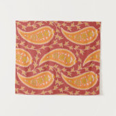 Paisley-Muster. Türkische Gurke. Maroon-orange Wandteppich (Vorderseite (Horizontal))