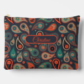 Paisley-Muster und individuelle Name Zubehörtasche (Vorderseite)