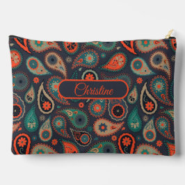 Paisley-Muster und individuelle Name Zubehörtasche