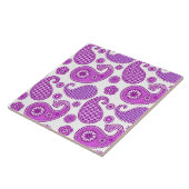 Paisley-Muster, violett, lila und weiß Fliese (Seite)
