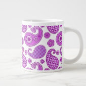 Paisley-Muster, violett, lila und weiß Jumbo-Tasse (Rechts)