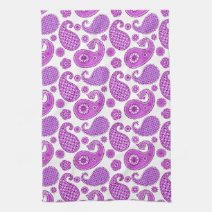 Paisley-Muster, violett, lila und weiß Küchentuch