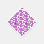 Paisley-Muster, violett, lila und weiß Serviette (Ecke)