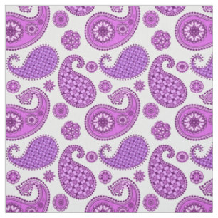 Paisley-Muster, violett, lila und weiß Stoff