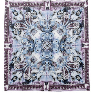 Paisley-Muster: Wasserfarbe, handgezeichnetes Scha Duschvorhang