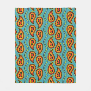Paisley-Muster, Ziergewebe-Struktur indian s Fleecedecke